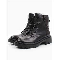 01-A9055-1B BLACK Ботинки демисезонные женские (натуральная кожа)