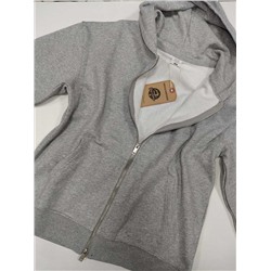 Толстовка 2х нитка капюшон U63 светло-серый