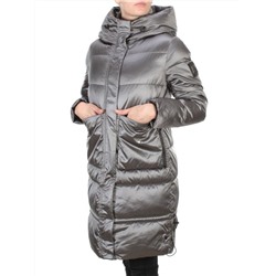 9106 DARK GREY Пальто зимнее женское  FLOWEROVE (200 гр. холлофайбера)