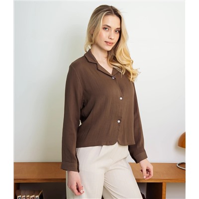 Рубашка #КТ9025 (3), тёмный хаки