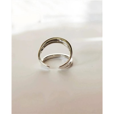 Кольцо с белым серебрением