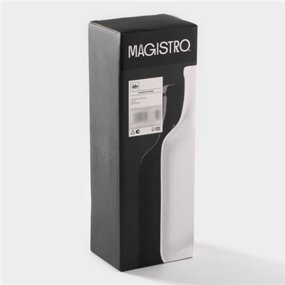 Блюда для подачи Magistro «Бутыль Инь-Янь», 31.8×10.8×2.8 см, набор 2 шт., фарфор, белое, чёрное