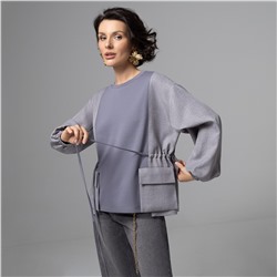 Свитшот дизайнерский, В котором удобно жить (серый)