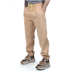 M047 BEIGE Брюки спортивные мужские (85% хлопок, 10% полиэстер, 5% спандекс)