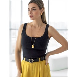 Топ из трикотажа в широкий рубчик