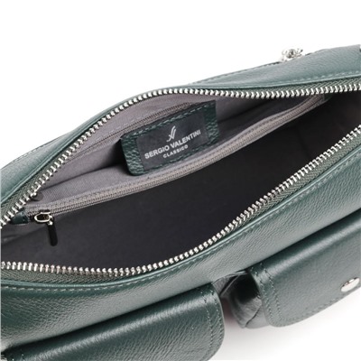 Женская кожаная сумка Sergio Valentini SV-SZ7320 Д.Грин