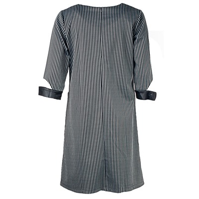 Женское платье миди в полоску 250586, размер 48, 50, 52, 54