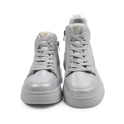 01-A324-6B GRAY/LT. BLUE Ботинки демисезонные женские (натуральная кожа)