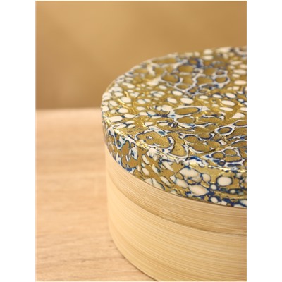 Банка для сыпучих продуктов, 16×16×6.5 см, бамбук