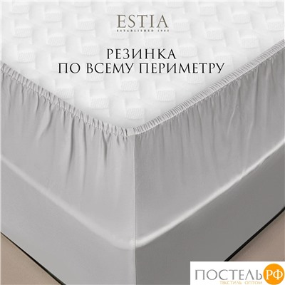 Estia ОРНЕЛЛА сер Простыня на резинке 160х200+30, 1пр.,тенсель