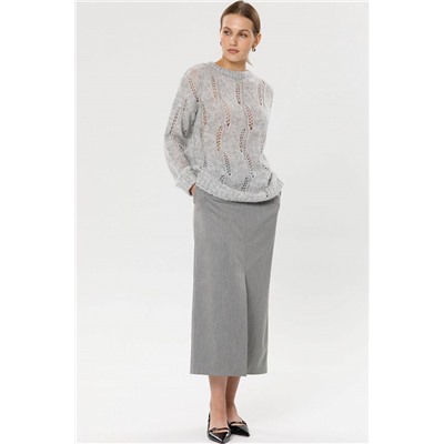 Юбка светло-серая с карманами