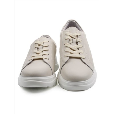 03-YD138-2 LT. BEIGE Полуботинки спортивные женские (натуральная кожа)