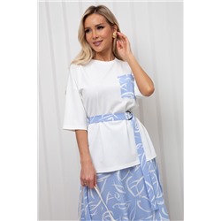 Костюм с длинной юбкой голубого цвета Дарьяна №5