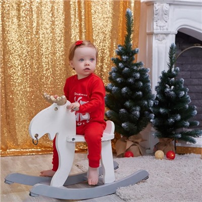 Комбинезон Крошка Я "Winter party", рост 62-68 см, красный