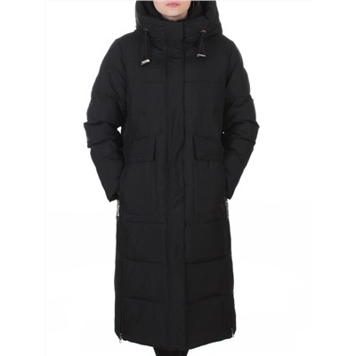 8359 BLACK Пальто зимнее женское (200 гр. холлофайбер)
