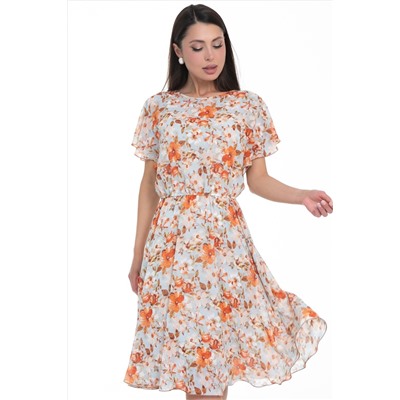 Платье шифоновое с принтом