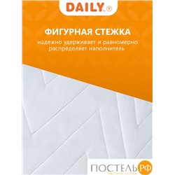 DAILY by T БАМБУК Стеганый Hамат-к 180х200,1пр;микрофибра/бамбук/полиэф.вол