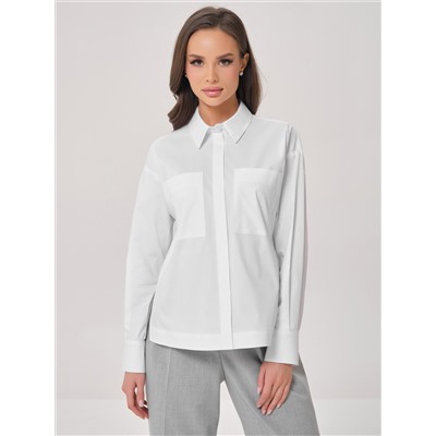 Блузка с карманами белого цвета