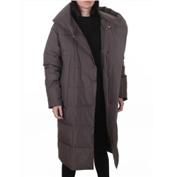 A625 GRAY/BROWN Пальто зимнее женское (200 гр. био-пух)