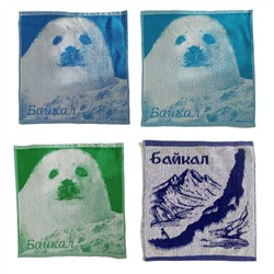 Салфетка махровая пестротканная (хлопок 100%) 33*33 см Байкал