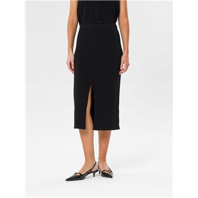 Юбка вязаная чёрная