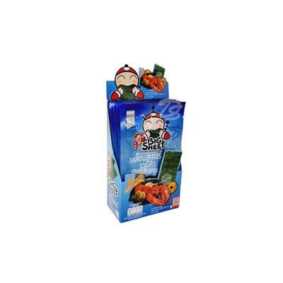Хрустящие водоросли со вкусом барбекю с лобстером от  Taokaenoi Crispy Seaweed Big Sheet Lobster BBQ Flavour 3.5 x 12 шт