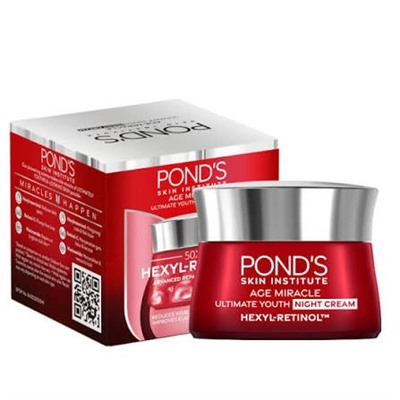 Антивозрастной ночной крем для лица Pond's Night Cream Age Miracle Hexyl-Retinol 45 мл