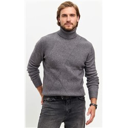Водолазка F421-1528 grey melange