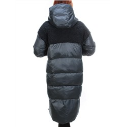 Y21636 GRAY/BLUE Пальто женское зимнее MEIYEE (200 гр. холлофайбера)
