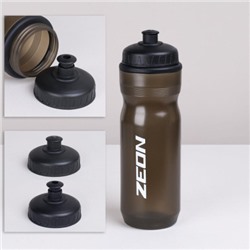 Бутылка для воды велосипедная ZEON WB066 силиконовый клапан, пищевой hi-quality PP, 750ML цвет black/уп100