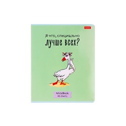 Тетрадь 48 листов в клетку «Гусь-веселюсь №1», обложка мелованный картон, МИКС