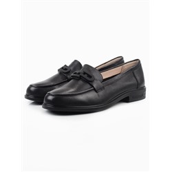 03-DEB4-1 BLACK Лоферы женские (натуральная кожа)