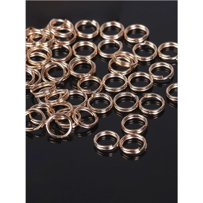 Кольцо соединительное двойное, неразъёмное 0.6 см (набор 50 г, ± 510 шт.) СМ-1025, цвет золото