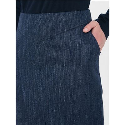 Юбка тёмно-синяя с карманами