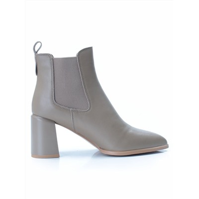 01-PCT169-3 DK. BEIGE Ботинки Челси демисезонные женские (натуральная кожа, байка)