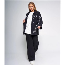 Джинсовый пиджак #КТ6808 (1), чёрный