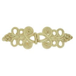 Плетёная застежка золото длина 22 см, в наборе 10 штук