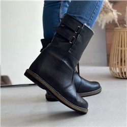 ММ-11 Черные сапоги, юфть, войлок