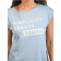 Платье рельефное Simplicity КП1327П4 голубой меланж
