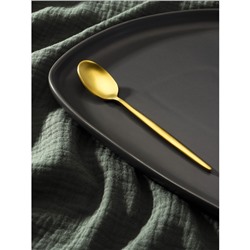 Ложка чайная Magistro «Оску базис», длина 15 см, нержавеющая сталь, золотистая