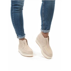 01-5173-5 BEIGE Ботинки демисезонные (натуральная замша, байка)
