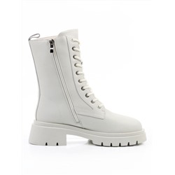 04-PAX86-2Z MILK WHITE Ботинки зимние женские (натуральная кожа, 100% шерсть)
