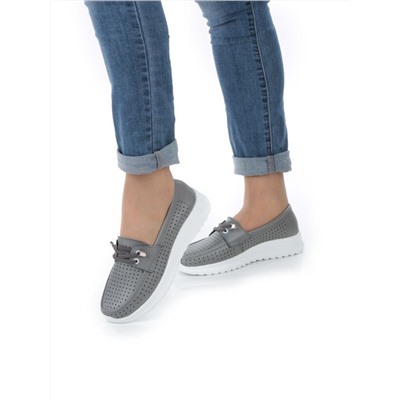 03-ZL-8861 DK. GRAY Полуботинки женские (натуральная кожа)