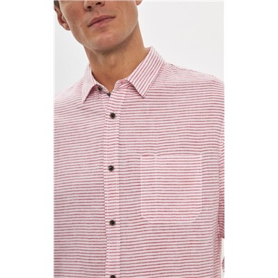 Рубашка д/р лен P411-0489 red