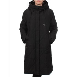 1132 BLACK Пальто зимнее облегченное женское (холлофайбер 150 гр.)