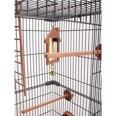 Клетка для птиц «Пижон», разборная, 42×30×66 см (укомплект.) бежевая
