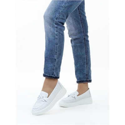 06-YC139-1 WHITE Туфли женские (натуральная кожа)