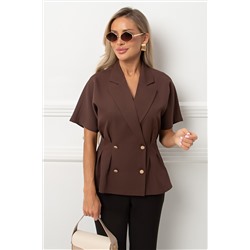 Жакет с короткими рукавами в шоколадном цвете Абелия №11