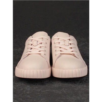 05-PDA175-3 BEIGE/PINK Кроссовки женские (натуральная кожа)
