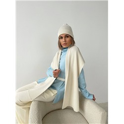 Шарф палантин из мериноса COCCON, Белый